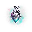 Crying Heart tattoo design idea