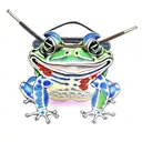frog samurai tattoo design idea