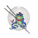 frog samurai tattoo design idea