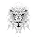 half face human lion tattoo design idea