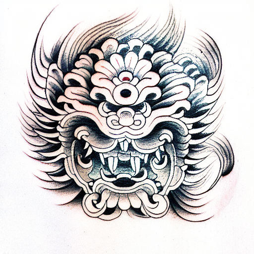 Foo Dog tattoo design idea