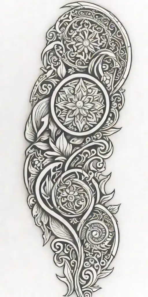 Incorporate leather tooling patterns into a western tattoo design tattoo design idea