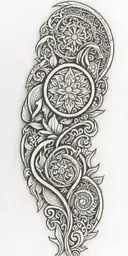 Incorporate leather tooling patterns into a western tattoo design tattoo design idea