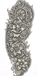 Incorporate leather tooling patterns into a western tattoo design tattoo design idea