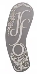 Tooled leather with the initials J and S tattoo design idea