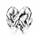creation of adam hands tattoo design idea