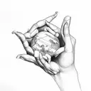 creation of adam hands tattoo design idea