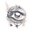 Evil Eye tattoo design idea