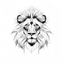lion gemini tattoo design idea