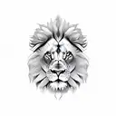 lion gemini tattoo design idea