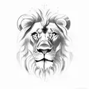 lion gemini tattoo design idea