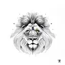 lion gemini tattoo design idea