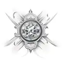 Vegvísir + zorro tattoo design idea