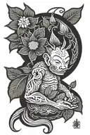 mandrake and ruby tattoo design idea