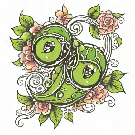 two peas in a pod tattoo design idea