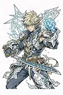 Genshin Impact raiden tattoo design idea