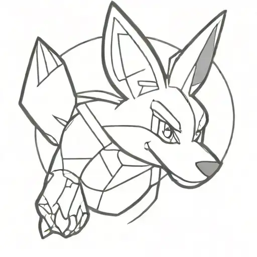 lucario tattoo design idea