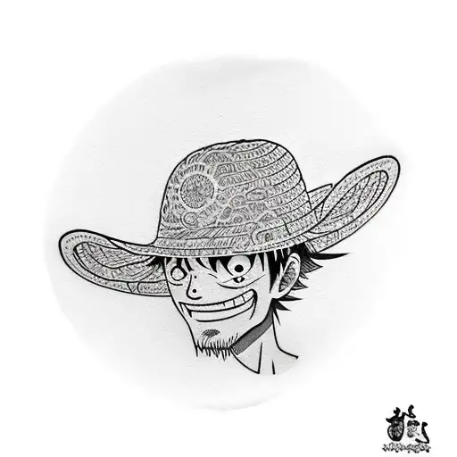 Straw Hat Luffy  tattoo design idea