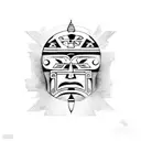 aztec art tattoo design idea