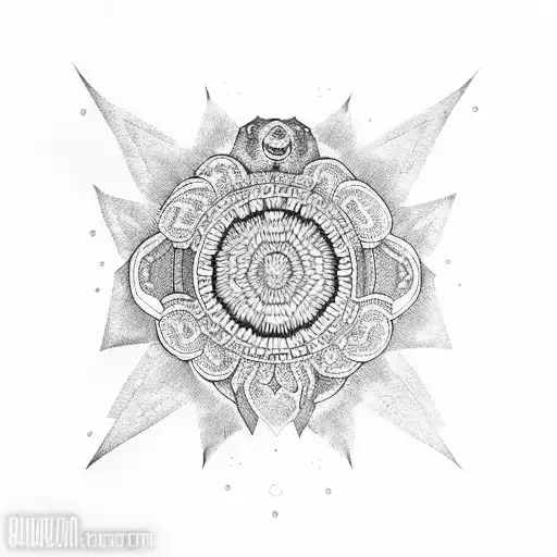 mandala turtle tattoo design idea