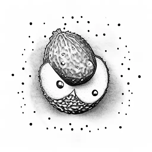 2 cute cartoon avocado tattoo design idea