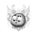 2 cute cartoon avocado tattoo design idea