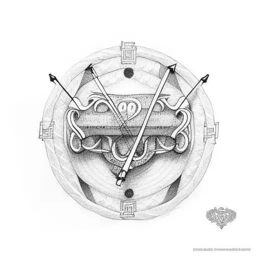 Irish fiddle tattoo design idea