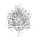 Irish fiddle tattoo design idea