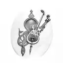 Irish violin tattoo design idea