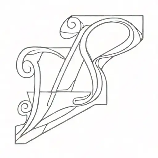 letters S,B,I stylish font tattoo design idea