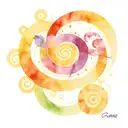 fibonacci sequence suminagashi tattoo design idea