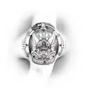 bionic elbow tattoo design idea