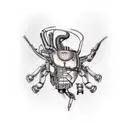 bionic elbow tattoo design idea