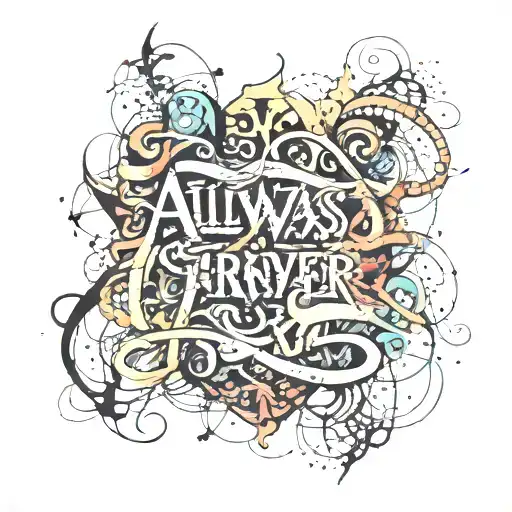 text `Alway & Forever´ tattoo design idea