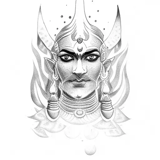 mahadev tattoo design idea