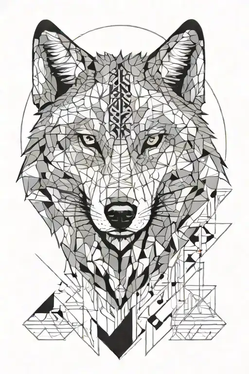 wolf, date born child,  tattoo design idea