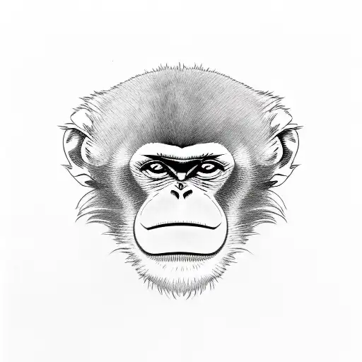 a monkey with eyebrows like winesmoke sanji.and namys tangerine tatto on is left shold tattoo design idea