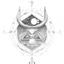 Aquarius Sagittarius symbols with April baby tattoo design idea