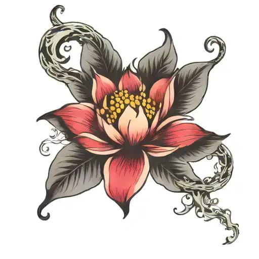 Lotos I want a quiet life anyway… tattoo design idea