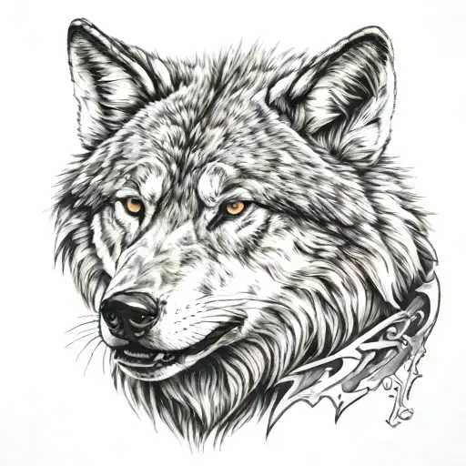 wolf warrior tattoo design idea