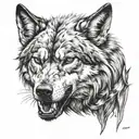 wolf warrior tattoo design idea