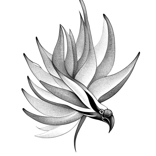 God bird of paradise  tattoo design idea