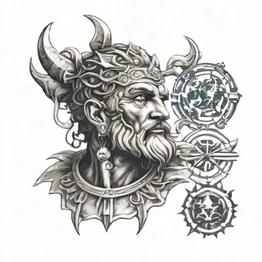god of sales mindset such tattoo design idea