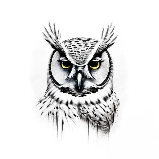 mix of the greatest owl and a twin sign tattoo design idea