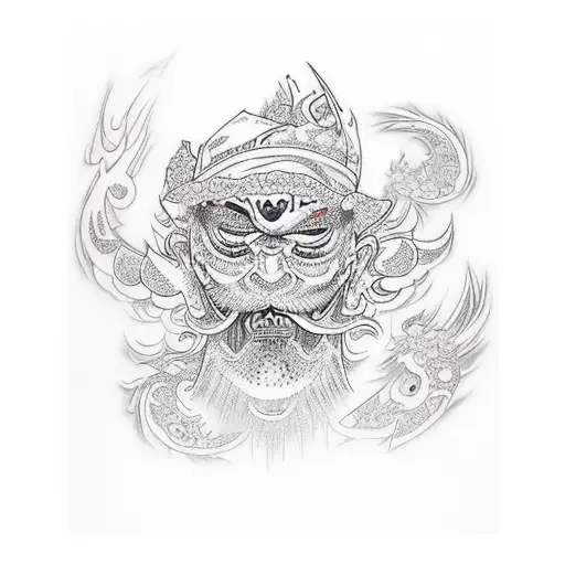 ahegao tattoo design idea