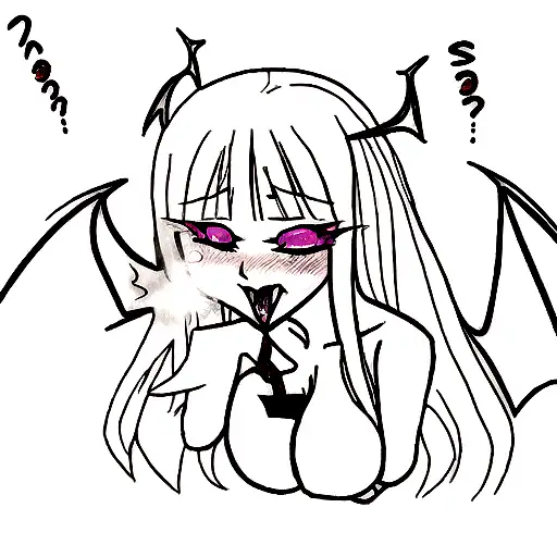 Ahegao succubus tattoo design idea