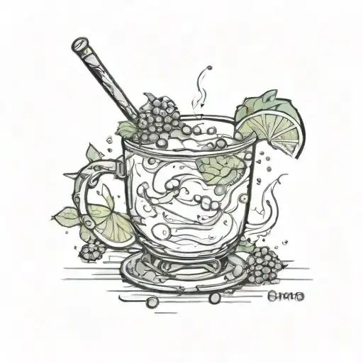 creating mystical drink tattoo design idea