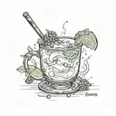 creating mystical drink tattoo design idea