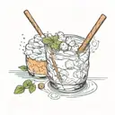 creating mystical drink tattoo design idea