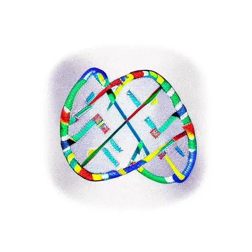 dna with italia and Argentina flags  tattoo design idea